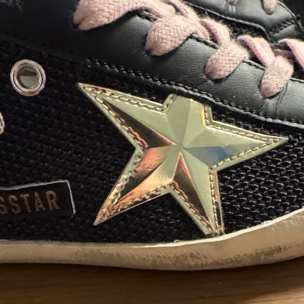 Golden Goose Super Star Black Sneakers with Leopard Print - Picture 2 of 6